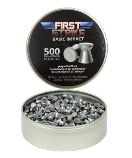 First Strike Diabolo Flachkopf, 500 Stück, 4,5mm (.177), glatt
