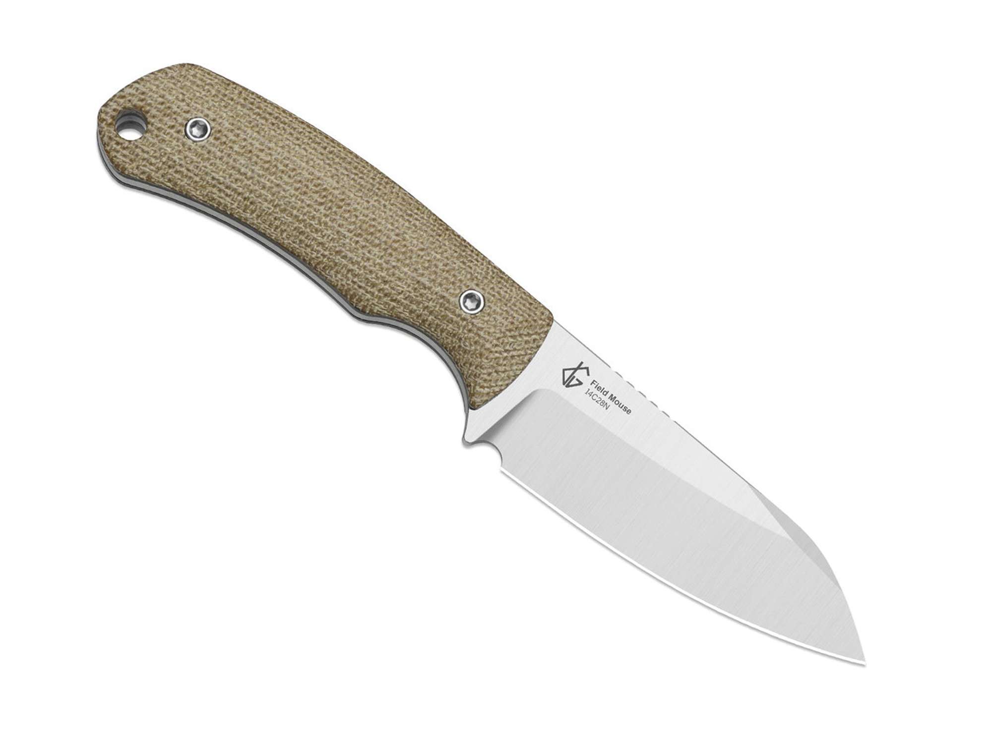 Kizer Field Mouse 14C28N Brown Micarta, feststehendes Messer, Kydexscheide - Image 2